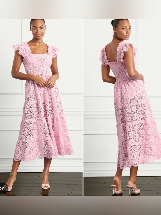 Hill House Dresses & Skirts - Hill House Pink Lace Ellie Nap Midi Dress L Collectors Edition 2022